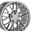 18" Rim Fits Corvette Camaro C6 Wheel ZR1 CV08A Chrome 5402 18X10.5 Rear Only. Fixed Price $248.00.
