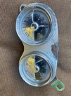 1956 1957 Chevrolet Corvette Battery & Oil Pressure Dash Gauge Cluster Housing. Fixed Price $200.00.