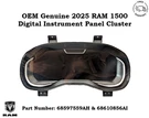 Oem 2025 Ram 1500 12" Display Digital Instrument Panel Cluster Module 68597559AH. Fixed Price $899.99.