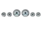 Dakota Digital 6-PIECE Round Silver / White Led Universal Gauge Kit VHX-1060-S-W. Fixed Price $1021.25.