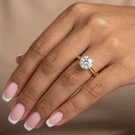 Solitaire Engagement Ring 18K Gold Classic Round 1.86 Ct Lab-grown Diamond F VS1. Fixed Price $1863.90.