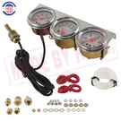 Chrome 2'' 52MM Mechanical Triple Water Temp Oil Pressure Volt Meter Gauge Set. Fixed Price $25.86.