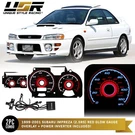 Red Glow Gauge Black Overlay For 99-01 Subaru Impreza Cluster. Fixed Price $44.95.