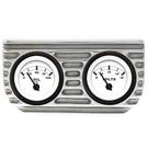 Vintage Finned Dual Bezel Mount W/ Aurora Oil And Volt Gauges VPAGB2OV Rat. Fixed Price $146.45.