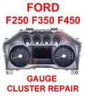 Ford F250 F-250 F350 F-350 F450 2011-2016 Dash Instrument Gauge Cluster Repair. Fixed Price $169.00.