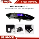 For 2006-2011 Honda Civic Dash Display Speedometer Instrument Gauge Cluster. Fixed Price $79.99.