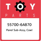 55700-6A870 Toyota Panel Sub-assy, Cowl 557006A870, New Genuine Oem Part. Fixed Price $769.06.