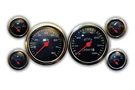 Mechanical Gauge Set Classic Black 6 Veethree Instruments Speedo And Tach. Fixed Price $230.00.