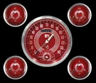 Classic Instruments Speedster Series Gauge Set Speedtach Red Steelie V8RS65SLC. Fixed Price $1130.95.